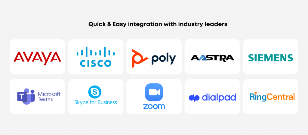 Integration with Industry leaders